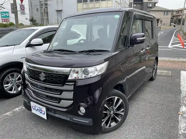 スズキ スペーシア カスタム Z ターボ 福岡県 2017(平29)年 8.5万km ムーンライトバイオレットPM (株)IDOMが運営する【じしゃロン八幡西店】の自社ローン専用車両になります。こちらは現金またはオートローンご利用時の価格です。自社ローンご希望の方は別途その旨お申付け下さい/純正フロアマット/純正アルミホイール/クルーズコントロール/運転席シートヒーター/アイドリングストップ/ドライブレコーダー/オートエアコン/ETC/コーナーセンサー