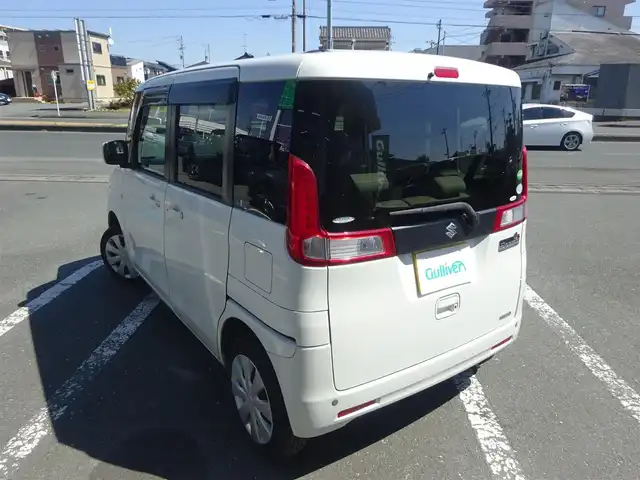 スズキ スペーシア X 静岡県 2014(平26)年 8.7万km パールホワイト 取説・保証書/禁煙車/スマートフォン連携ナビゲーション/バックカメラ/社外ETC/レーダーブレーキサポート/誤発進抑制/後席ロールサンシェード/純正マット・バイザー/片側パワースライドドア/プッシュスタート