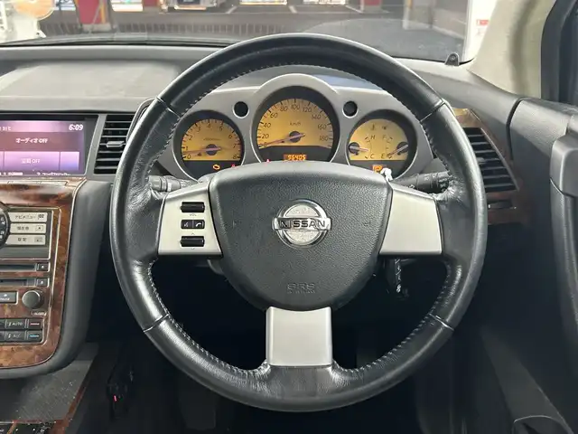 日産 ムラーノ 350XVスタイリッシュシルバー 愛知県 2006(平18)年 9.7万km スーパーブラック 純正ナビ/バックカメラ/ETC/BOSEスピーカー/社外17インチアルミホイール/運転席・助手席シートヒーター/スマートキー