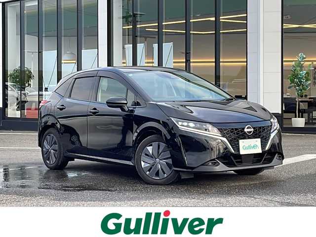 日産 ノート X 新潟県 2021(令3)年 0.8万km スーパーブラック 純正ナビ/（DTV/Bluetooth)/衝突軽減/レーンキープ/全周囲カメラ/ステアリングスイッチ/クルーズコントロール/LEDヘッドライト/電格ミラー/プッシュスタート/アイドリングストップ