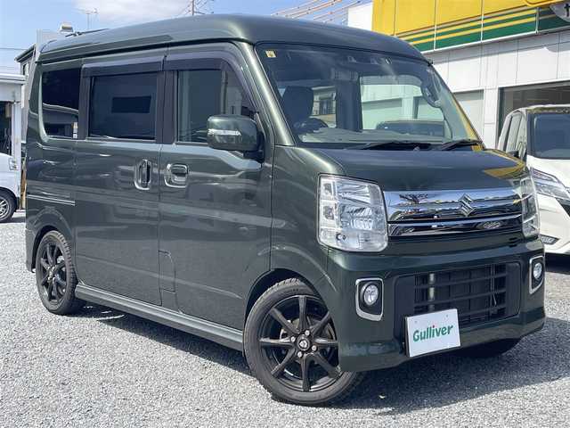 スズキ エブリィ ワゴン PZターボ スペシャル 埼玉県 2020(令2)年 7.3万km クールカーキPM ４ＷＤ＆ターボ/ハイルーフ/Ｄ席シートヒーター/社外革調シートカバー/社外メモリーナビ＆フルセグＴＶ　/（ＤＶＤ＆ＣＤ＆ＭＳＶ＆ＢＴ）/バックカメラ/ＥＴＣ/デジタルインナーミラー型ドライブレコーダー/衝突被害軽減システム/レーンキープアシスト/コーナーセンサー/両側パワースライドドア/ステアリングリモコン/サーキュレーター/オートステップ/社外エンジンスターター/社外マフラー/社外１５inアルミホイール/オートライト/ＨＩＤライト/社外ＬＥＤフォグランプ（白・黄）/社外ＬＥＤウィンカー/ウィンカーミラー/電動格納ミラー/スマートキー/プッシュスタート/Ｗエアバッグ/横滑り防止機能/ＡＢＳ/ドアバイザー/フロアマット/新車保証書/取扱説明書（車両＆ナビ）