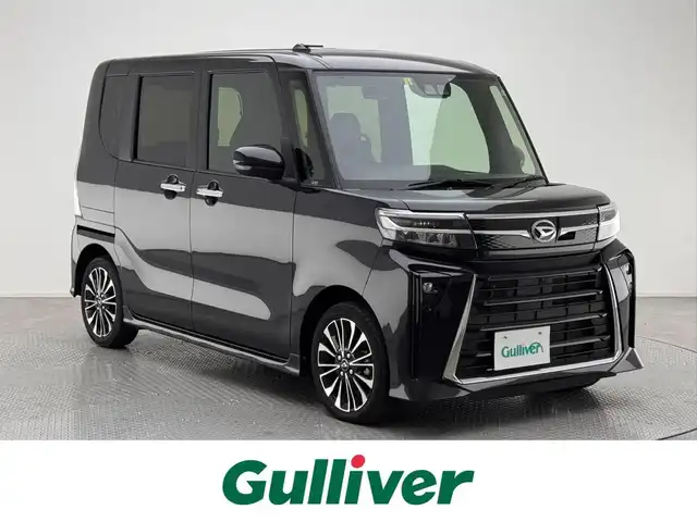 ダイハツ タント カスタム RS 兵庫県 2023(令5)年 5.3万km ブラックマイカメタリック スマートアシスト/PCS/両側パワースライドドア/ハーフレザーシート/シートヒーター/コーナーセンサー/LEDヘッドライト/LEDフォグ/アイドリングストップ/純正ラバーマット/スペアキー１個/純正１５インチAW
