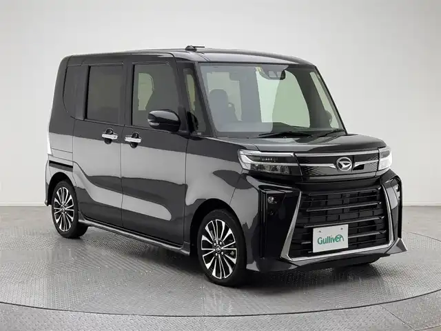 ダイハツ タント カスタム RS 兵庫県 2023(令5)年 5.3万km ブラックマイカメタリック スマートアシスト/PCS/両側パワースライドドア/ハーフレザーシート/シートヒーター/コーナーセンサー/LEDヘッドライト/LEDフォグ/アイドリングストップ/純正ラバーマット/スペアキー１個/純正１５インチAW