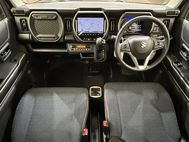スズキ ハスラー Jスタイル Ⅱ 愛媛県 2024(令6)年 0.6万km クールカーキパールメタリック/ソフトベージュメタリック 純正９インチメモリーナビ　アラウンドビューモニター　追従型クルーズコントロール　前席シートヒーター　フルセグＴＶ　フロアマット　純正アルミホイール　コーナーセンサー　オートライト