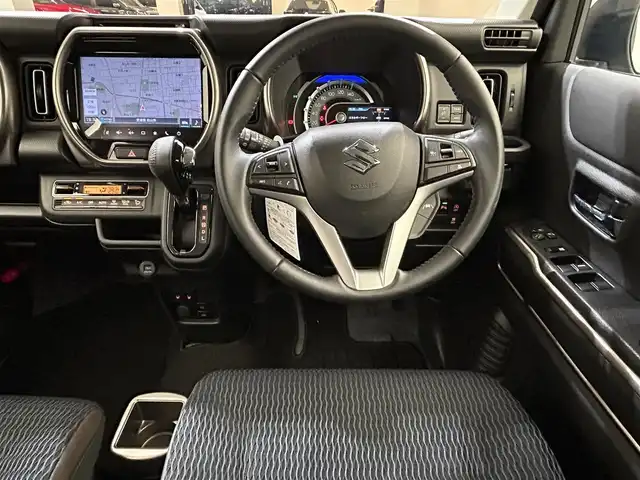 スズキ ハスラー Jスタイル Ⅱ 愛媛県 2024(令6)年 0.6万km クールカーキパールメタリック/ソフトベージュメタリック 純正９インチメモリーナビ　アラウンドビューモニター　追従型クルーズコントロール　前席シートヒーター　フルセグＴＶ　フロアマット　純正アルミホイール　コーナーセンサー　オートライト