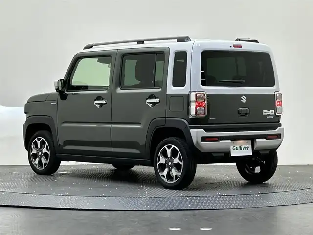 スズキ ハスラー Jスタイル Ⅱ 愛媛県 2024(令6)年 0.6万km クールカーキパールメタリック/ソフトベージュメタリック 純正９インチメモリーナビ　アラウンドビューモニター　追従型クルーズコントロール　前席シートヒーター　フルセグＴＶ　フロアマット　純正アルミホイール　コーナーセンサー　オートライト