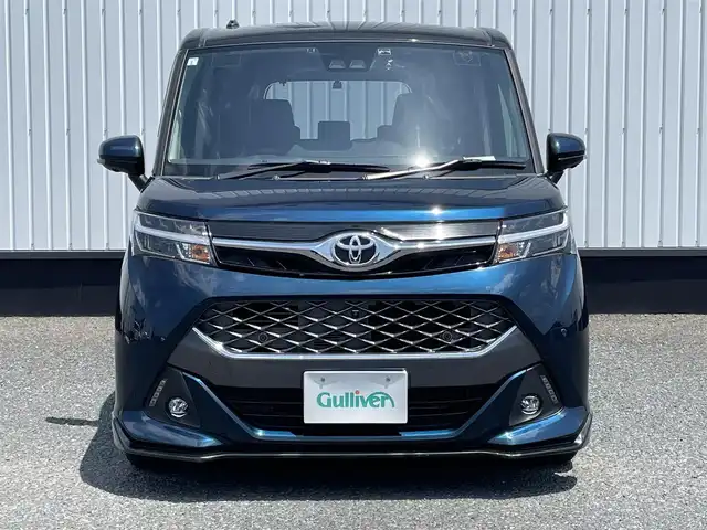 トヨタ タンク カスタムG－T 千葉県 2019(平31)年 1.7万km ブラックマイカメタリック/レーザーブルークリスタルシャイン 2トーン 純正9インチナビ/（TV/CD/DVD/Bluetooth/AM/FM)/衝突被害軽減システム/クルーズコントロール/両側パワースライドドア/横滑り防止装置/ETC/ドライブレコーダー/アイドリングストップ/LEDヘッドライト/フォグランプ/オートライト/ウィンカーミラー/電動格納ミラー/純正15インチAW/シートリフター/プッシュスタート/スマートキー/フロアマット/ドアバイザー/スペアキー/取扱説明書/保証書