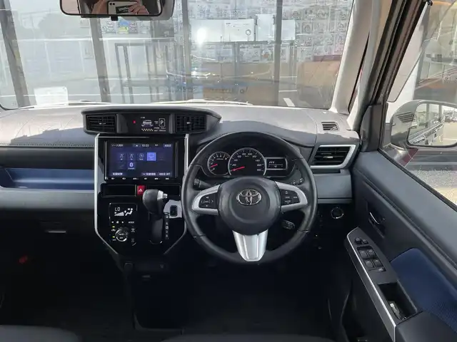 トヨタ タンク カスタムG－T 千葉県 2019(平31)年 1.7万km ブラックマイカメタリック/レーザーブルークリスタルシャイン 2トーン 純正9インチナビ/（TV/CD/DVD/Bluetooth/AM/FM)/衝突被害軽減システム/クルーズコントロール/両側パワースライドドア/横滑り防止装置/ETC/ドライブレコーダー/アイドリングストップ/LEDヘッドライト/フォグランプ/オートライト/ウィンカーミラー/電動格納ミラー/純正15インチAW/シートリフター/プッシュスタート/スマートキー/フロアマット/ドアバイザー/スペアキー/取扱説明書/保証書