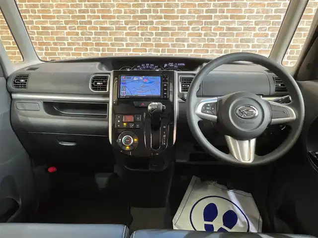 ダイハツ タント カスタム X トップED SA 岩手県 2015(平27)年 6.4万km パールホワイトⅢ ４WD/社外ナビ（Bluetooth CD DVD USB フルセグ）/衝突被害軽減ブレーキ/片側パワースライドドア/スマートアシスト/バックカメラ/アイドリングストップ/誤発進抑制機能/ステアリングスイッチ/LEDヘッドライト/横滑り防止装置/純正１４インチアルミホイール/フォグランプ/オートエアコン/オートライト/ロールサンシェード/ベンチシート/ドアミラーウインカー