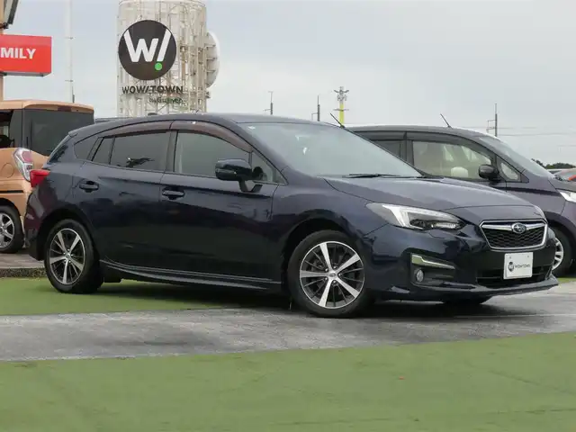 スバル インプレッサ スポーツ 1．6i－LアイサイトSスタイル 千葉県 2019(令1)年 4.9万km ダークブルーパール アイサイト/スバルリヤビークルディテクション/純正メモリーナビ/地デジTV/【DVD/CD再生機能　Bluetooth接続】/オートクルーズ/サイド/バックカメラ/ドライブレコーダー/革巻きステアリング/パドルシフト/ETC/LEDヘッドライト/フォグライト/ウインカーミラー/コーナーセンサー/純正16インチアルミホイル/サイド/カーテンエアバッグ/キーレスアクセス