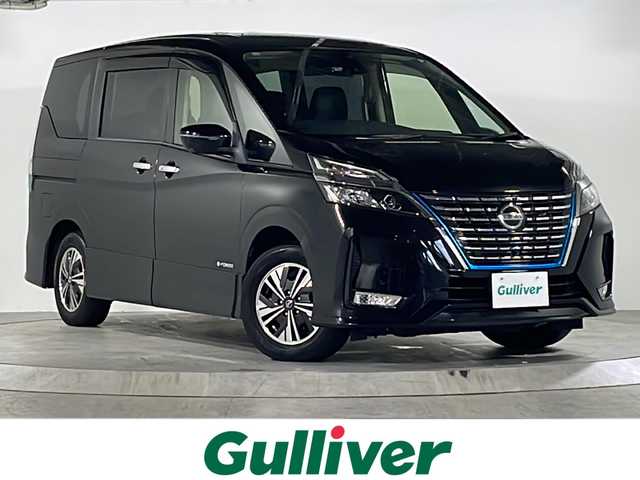 日産 セレナ e－パワー ハイウェイスター V 広島県 2020(令2)年 7.2万km ダイヤモンドブラック 禁煙車/エマージェンシーブレーキ/車線逸脱警報/ハイビームアシスト/BSM/セーフティパックB/寒冷地仕様/プロパイロット/純正10型ナビ/・フルセグTV/CD/DVD/Blu-ray/Bluetooth/・SD/REC/純正フリップダウンモニター/アラウンドビューモニター/コーナーセンサー/シートヒーター/ステアリングヒーター/ステアリングスイッチ/オートライト/電動パーキングブレーキ/オートホールド/オートエアコン&リヤヒーターダクト/LEDヘッドライト/フォグランプ/純正ドライブレコーダー（DJ4-D）/シートカバー/ETC/純正ドアバイザー