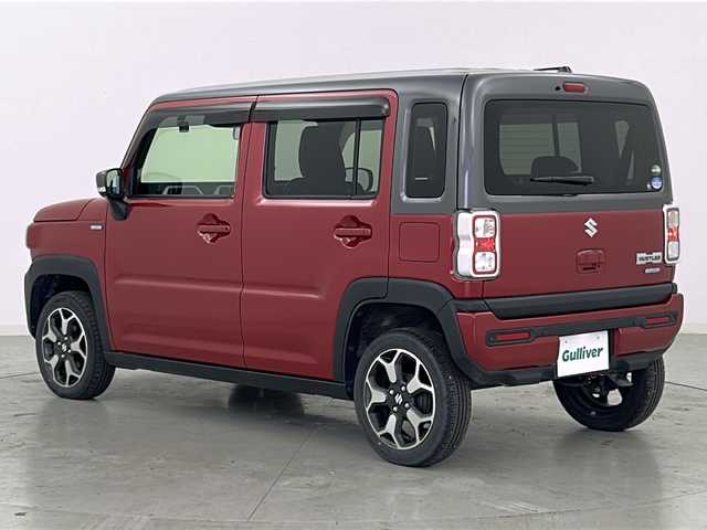 スズキ ハスラー HYBRID X ターボ 宮城県 2021(令3)年 1.9万km フェニックスレッドパール/ガンメタリック2トーンルーフ デュアルカメラブレーキサポート/スズキセーフティサポート		/・車線逸脱抑制制御機能	/・車線逸脱警報機能	/・パーキングソナー	/・横滑り防止装置/・ハイビームアシスト/・アダプティブクルーズコントロール	/社外オーディオ/・BT.CD.AUX/前席シートヒーター/ドライブレコーダー（F）/パドルシフト/LEDヘッドライト/LEDフォグランプ/革巻ステアリング/ステアリングスイッチ/アイドリングストップ/プッシュスタート/スマートキー/純正15inAW/純正フロアマット/ドアバイザー/シートバックテーブル