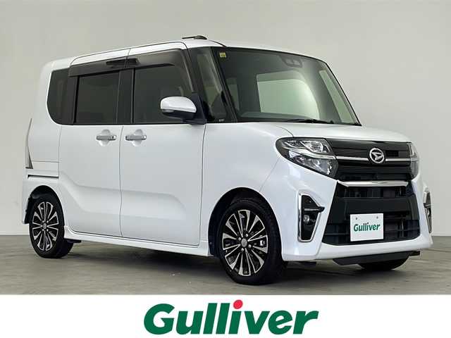 ダイハツ タント カスタム RS セレクション 鹿児島県 2020(令2)年 5.9万km シャイニングホワイトパール 純正9インチナビ/(フルセグTV/BT/CD/DVD/FM/AM)/パノラマモニター/衝突被害軽減システム/前方ドライブレコーダー/車線逸脱警報/レーダークルーズコントロール/ハーフレザーシート/両側パワースライドドア/横滑り防止装置/ビルトインETC/アイドリングストップ/LEDヘッドライト/LEDフォグランプ/オートライト/ウィンカーミラー/電動格納ミラー/純正15インチAW/シートヒーター/シートリフター/TVキャンセラー/プッシュスタート/スマートキー/純正フロアマット/ドアバイザー