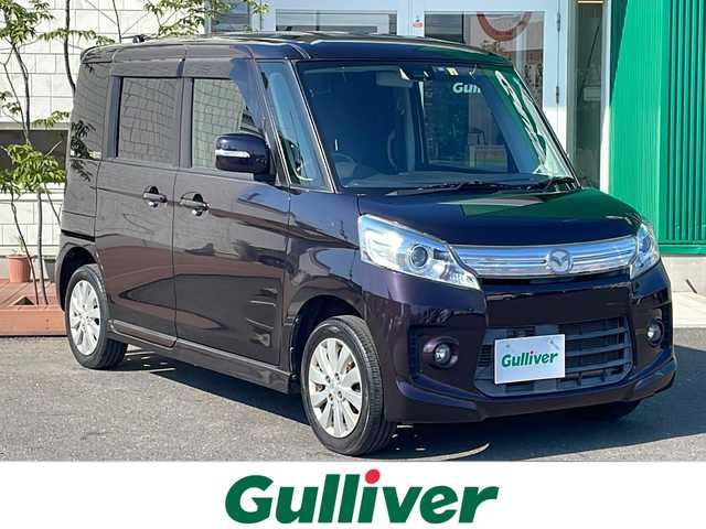 マツダ フレアワゴン カスタムスタイル XS 青森県 2014(平26)年 9.1万km ミステリアスバイオレットパール 4WD/純正メモリナビ・フルセグTV/CD・DVD・Bluetooth・SD/バックカメラ/左パワースライドドア/レーダーブレーキサポート/横滑り防止機能/運転席シートヒーター/オーバーヘッドコンソール/ETC/HIDライト/フォグランプ/純正14インチアルミ/ウェルカムランプ/スマートキー/プッシュスタート