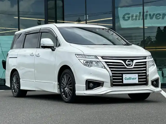 日産 エルグランド 250HWS S アーバンクロム 鹿児島県 2020(令2)年 2万km ブリリアントホワイトパール 純正メモリーナビ/（Bluetooth/CD/DVD）/アラウンドビューモニター/バックカメラ/両側パワースライドドア/レーダークルーズコントロール/LEDオートライト/ハーフレザーシート/純正17アルミホイール/WAC/スマートキー/ETC