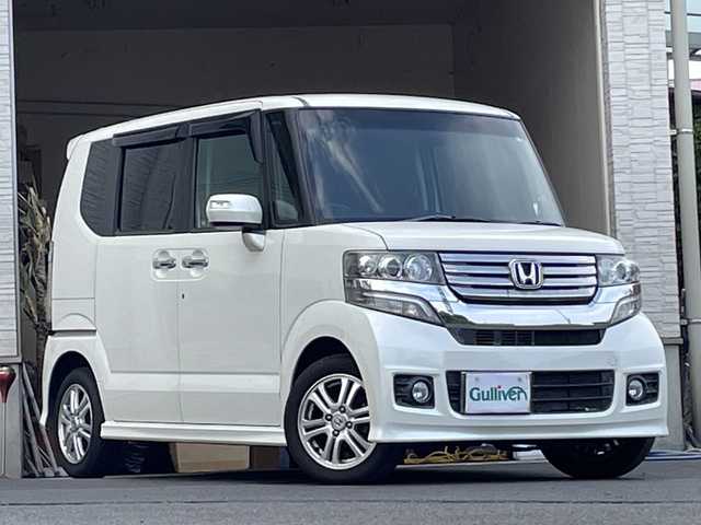 ホンダ Ｎ ＢＯＸ カスタム G Lパッケージ 大分県 2012(平24)年 4.9万km プレミアムホワイトパール ワンオーナー /パワースライドドア/社外ETC/純正フロアマット/純正ナビ/地デジ/オートライト/横滑り防止装置/バックカメラ