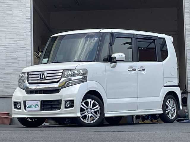 ホンダ Ｎ ＢＯＸ カスタム G Lパッケージ 大分県 2012(平24)年 4.9万km プレミアムホワイトパール ワンオーナー /パワースライドドア/社外ETC/純正フロアマット/純正ナビ/地デジ/オートライト/横滑り防止装置/バックカメラ