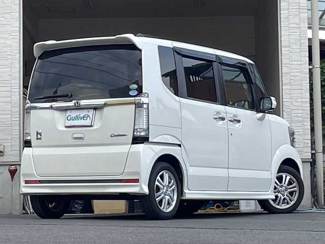 ホンダ Ｎ ＢＯＸ カスタム G Lパッケージ 大分県 2012(平24)年 4.9万km プレミアムホワイトパール ワンオーナー /パワースライドドア/社外ETC/純正フロアマット/純正ナビ/地デジ/オートライト/横滑り防止装置/バックカメラ