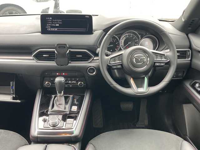 マツダ ＣＸ－８ 25S ブラックトーンED 福島県 2023(令5)年 0.8万km プラチナクォーツメタリック ワンオーナー/7人乗り/純正ナビ/BT、フルセグTV、USB/HUD/アラウンドビューモニター/ETC/アドバンスト・スマート・シティ・ブレーキ・サポート/ハーフレザーシート/前席パワーシート/前席シートヒーター/革巻きステアリング/ステアリングヒーター/スマートキー/プッシュスタート/フロアマット/パワーバックドア/オートライト/LEDライト/オートミラー/アイドリングストップ/保証書/取扱説明書