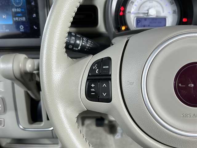 スズキ ラパン ＬＣ L 広島県 2022(令4)年 1.7万km ノクターンブルーパール スズキセーフティサポート/純正ディスプレイオーディオ/・Bluetooth/USB/バックカメラ/革巻きステアリング/ステアリングスイッチ/コーナーセンサー/シートヒーター/ハーフレザーシート/スマートキー/プッシュスタート/LEDヘッドライト/純正フロアマット