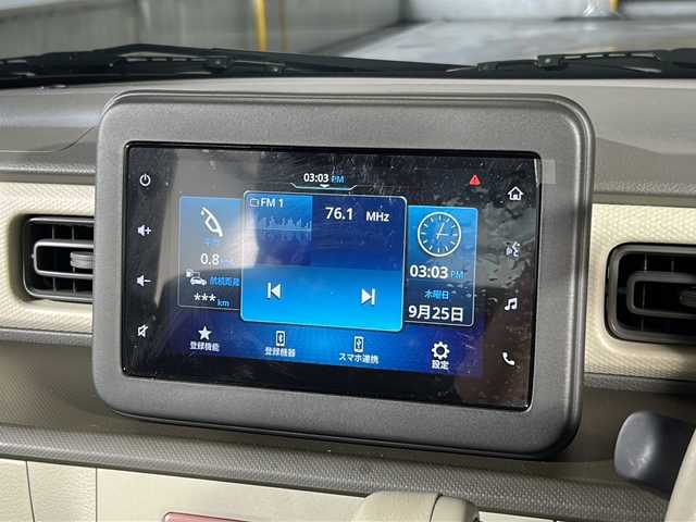 スズキ ラパン ＬＣ L 広島県 2022(令4)年 1.7万km ノクターンブルーパール スズキセーフティサポート/純正ディスプレイオーディオ/・Bluetooth/USB/バックカメラ/革巻きステアリング/ステアリングスイッチ/コーナーセンサー/シートヒーター/ハーフレザーシート/スマートキー/プッシュスタート/LEDヘッドライト/純正フロアマット