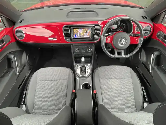 フォルクスワーゲン ザ・ビートル デザイン 石川県 2015(平27)年 4.9万km 赤 純正ナビ/（Bluetooth/TV）/バックカメラ/MTモード付AT/ETC/プッシュスタート/フロアマット/純正アルミホイール/スペアキー×１