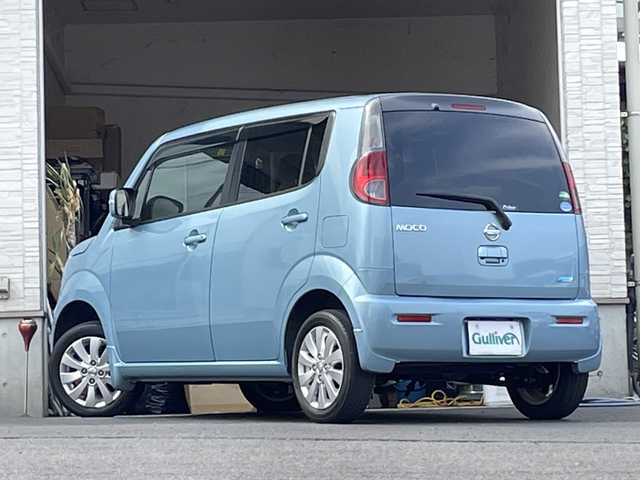 日産 モコ X 大分県 2016(平28)年 10.6万km フィズブルーパールM 純正14インチアルミホイール/社外ETC/社外フロアマット/スペアキー/スマートキー/保証書/取扱説明書
