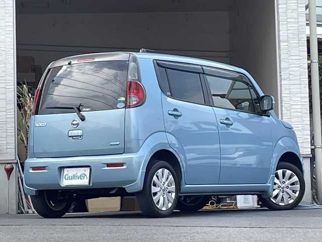 日産 モコ X 大分県 2016(平28)年 10.6万km フィズブルーパールM 純正14インチアルミホイール/社外ETC/社外フロアマット/スペアキー/スマートキー/保証書/取扱説明書