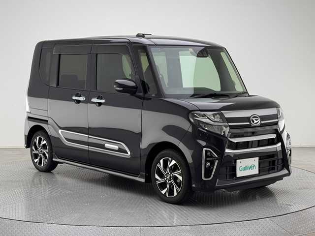 ダイハツ タント カスタム X スタイルセレクション 兵庫県 2022(令4)年 4万km ブラックマイカメタリック 社外HDDナビ(CD/DVD/AM/FM/Bluetooth/フルセグ)/バックカメラ/両側パワースライドドア/シートヒーター/LEDヘッドライト/オートライト/純正14インチアルミホイール/純正フロアマット/前後コーナーセンサー/ETC/スマートキー