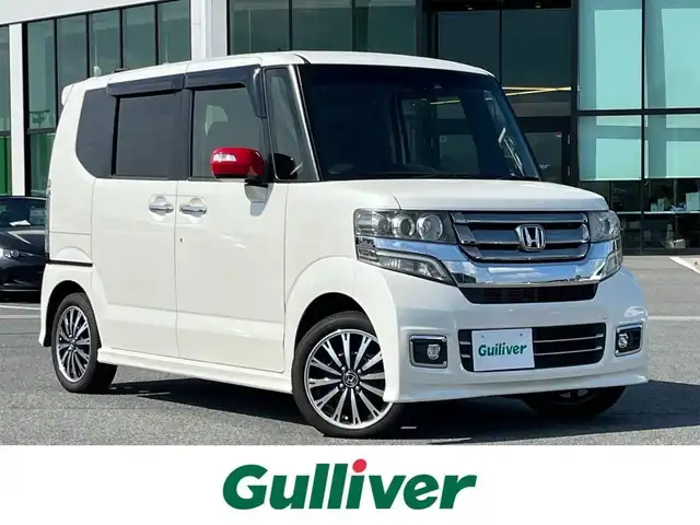 ホンダ Ｎ ＢＯＸ カスタム G ターボ Lパッケージ 奈良県 2016(平28)年 7.2万km プレミアムホワイトパールⅡ 純正ナビ　[VXM-164VFi]/バックカメラ　/フルセグＴＶ　/ビルトインＥＴＣ　/両側パワースライドドア　/ハーフレザーシート　/パドルシフト　/ＬＥＤヘッドライト　/衝突被害軽減システム　/純正１５インチＡＷ　/純正フロアマット