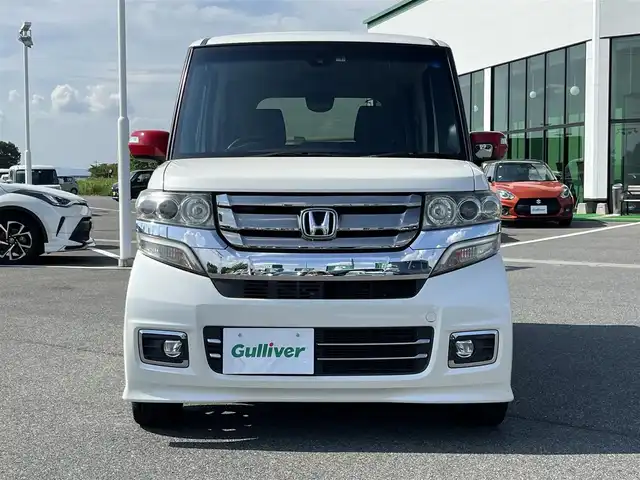ホンダ Ｎ ＢＯＸ カスタム G ターボ Lパッケージ 奈良県 2016(平28)年 7.2万km プレミアムホワイトパールⅡ 純正ナビ　[VXM-164VFi]/バックカメラ　/フルセグＴＶ　/ビルトインＥＴＣ　/両側パワースライドドア　/ハーフレザーシート　/パドルシフト　/ＬＥＤヘッドライト　/衝突被害軽減システム　/純正１５インチＡＷ　/純正フロアマット