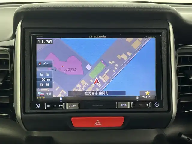 ホンダ Ｎ ＢＯＸ カスタム G ターボ Lパッケージ 鹿児島県 2016(平28)年 4.3万km プレミアムホワイトパールⅡ 社外SDナビ/（AM/FM/CD/DVD/Bluetooth/フルセグ）/バックカメラ/クルーズコントロール/パドルシフト/両側パワースライドドア /スマートキー /ETC/AAC/純正15インチAW/純正ドアバイザー/ドアバイザー/LEDヘッドライト/リアサンシェード