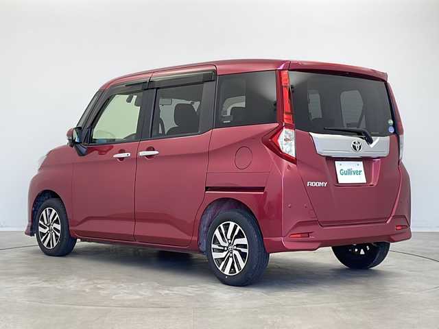 トヨタ ルーミー カスタムG 新潟県 2018(平30)年 3.8万km マゼンタベリーマイカM 純正メモリナビ　(HDMI・Bluetooth・CD・USB・DVD)/フルセグ　/両側パワースライドドア/セーフティセンス　/バックカメラ /クルーズコントロール/レーンキープアシスト /前後コーナーセンサー/ビルトインＥＴＣ　/純正前方ドライブレコーダー/純正フロントエアロパーツ/前席シートヒーター/LEDオートライト /オートマチックハイビーム/スマートキー/純正１４インチアルミホイール/ステアリングスイッチ/レザーステアリング/横滑り防止装置/盗難防止装置