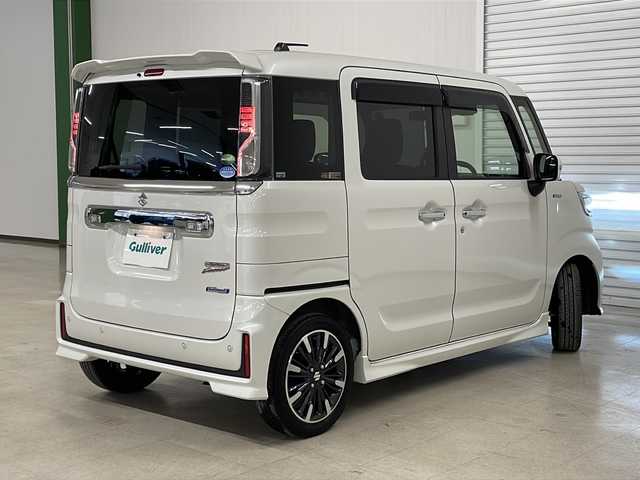 スズキ スペーシア カスタム HYBRID XS 熊本県 2020(令2)年 2.8万km ピュアホワイトP 両側パワスラ/レーダークルコン/レーンキープ/衝突軽減ブレーキ/横滑り防止/コーナーセンサー/シートヒーター/プッシュスタート/スマートキー/純正フロアマット/純正15AW/ドアバイザー