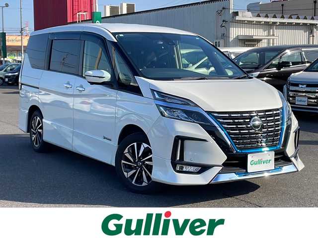 日産 セレナ e－パワー ハイウェイスター G 茨城県 2020(令2)年 4.3万km ブリリアントホワイトパール ワンオーナー/純正SDナビ/フリップダウン後席テレビ/全方位バックカメラ/プロパイロット/フルセグテレビ/クルーズコントロール（追従機能付き）/両側パワースライドドア/ETC/コーナーセンサー/レザーシート/ドライブレコーダー/ステアリングヒーター/純正１６インチアルミホイール/プッシュスタート/ウィンカーミラー/Bluetooth/DVD