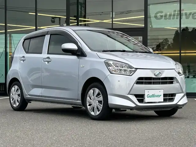 ダイハツ ミラ イース X SAⅢ 鹿児島県 2022(令4)年 3.2万km ブライトシルバーメタリック LEDオートライト/オートハイビーム/スマートアシスト/衝突被害軽減システム/クリアランスソナー/盗難防止装置/純正フロアマット/アイドリングストップ/社外ETC/純正オーディオCD/AM/FM