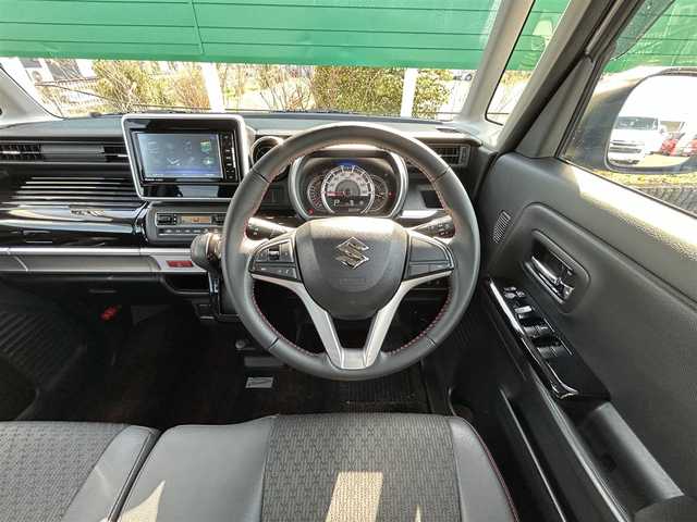 スズキ スペーシア カスタム HYBRID XS 茨城県 2020(令2)年 6.6万km スチールシルバーM 社外ナビゲーション/CD/DVD/Bluetooth/フルセグTV/バックカメラ/横滑り防止装置/コーナーセンサー/レーンキープアシスト/衝突被害軽減システム/プッシュスタート/スマートキー/ETC/両側パワースライドドア/純正15インチAW/オートライト/LEDヘッドライト