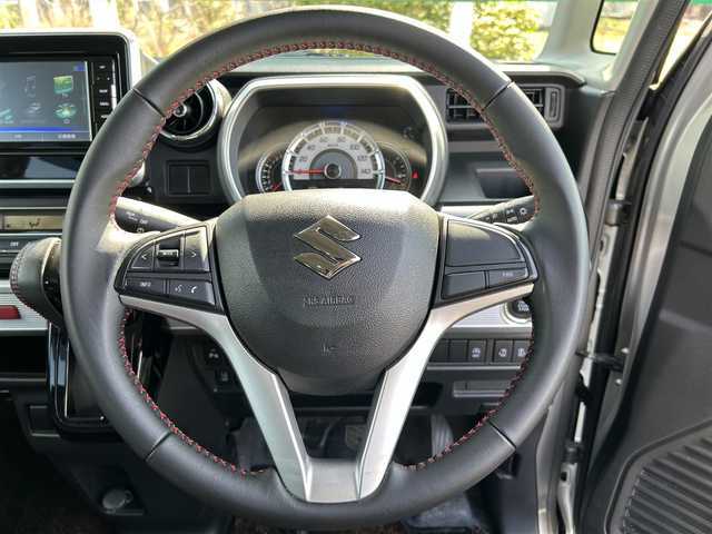 スズキ スペーシア カスタム HYBRID XS 茨城県 2020(令2)年 6.6万km スチールシルバーM 社外ナビゲーション/CD/DVD/Bluetooth/フルセグTV/バックカメラ/横滑り防止装置/コーナーセンサー/レーンキープアシスト/衝突被害軽減システム/プッシュスタート/スマートキー/ETC/両側パワースライドドア/純正15インチAW/オートライト/LEDヘッドライト