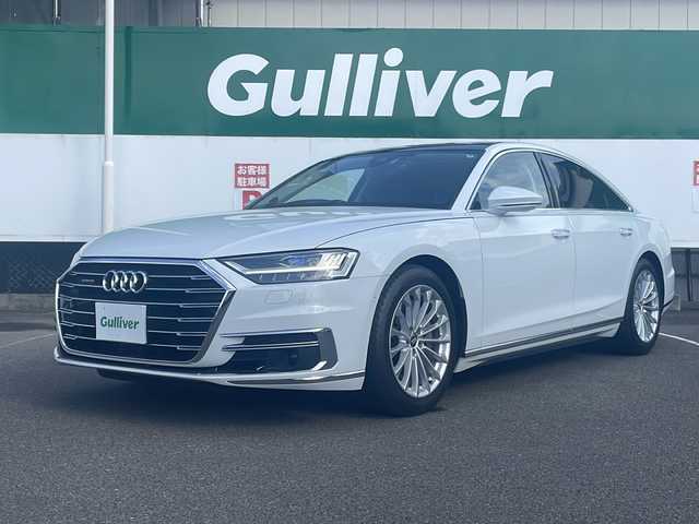 アウディ Ａ８ 55TFSIクワトロ 福島県 2019(令1)年 3.1万km グレイシアホワイトメタリック マトリクスLEDヘッドライト/アウディプレセンス/純正１９インチAW/Bang＆Olufen3Dサウンド/レザーパッケージ/シートベンチレーション/MMIナビ/地デジ/ヴァーチャルコックピット/パノラマサンルーフ/保証書/取説