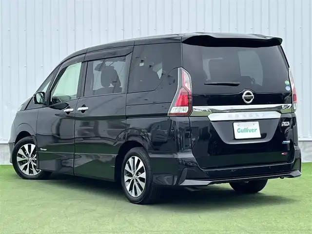日産 セレナ ハイウェイスター Vセレクション 香川県 2018(平30)年 3.8万km ダイヤモンドブラック 登録時走行距離：37986km/ディーラー純正SDナビ/　MSV フルセグTV/純正フリップダウンモニター/両側パワースライドドア/エマージェンシーブレーキ/レーンキープアシスト/レーダークルーズコントロール/クリアランスソナー/アイドリングストップ/横滑り防止装置/オートホールド機能付き電子パーキングブレーキ/ロールサンシェード/ISOFIX/ETC/純正ドライブレコーダー/デジタルインナーミラー/プッシュスタート/スマートキー