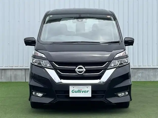 日産 セレナ ハイウェイスター Vセレクション 香川県 2018(平30)年 3.8万km ダイヤモンドブラック 登録時走行距離：37986km/ディーラー純正SDナビ/　MSV フルセグTV/純正フリップダウンモニター/両側パワースライドドア/エマージェンシーブレーキ/レーンキープアシスト/レーダークルーズコントロール/クリアランスソナー/アイドリングストップ/横滑り防止装置/オートホールド機能付き電子パーキングブレーキ/ロールサンシェード/ISOFIX/ETC/純正ドライブレコーダー/デジタルインナーミラー/プッシュスタート/スマートキー