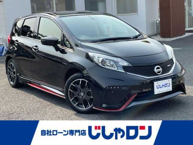 日産 ノート ニスモ 埼玉県 2016(平28)年 12.9万km スーパーブラック (株)IDOMが運営する【じしゃロン川越店】の自社ローン専用車両になります。こちらは現金またはオートローンご利用時の価格です。自社ローンご希望の方は別途その旨お申付け下さい/NISMO/純正14インチアルミホイール/社外メモリーナビ（フルセグ/CD/DVD/Bluetooth)/AVIC-CZ900/バックカメラ/ETC/スマートキー/純正１６インチアルミホイール/プッシュスタート/純正フルエアロ（フロント/サイド/リア）/フロアマット