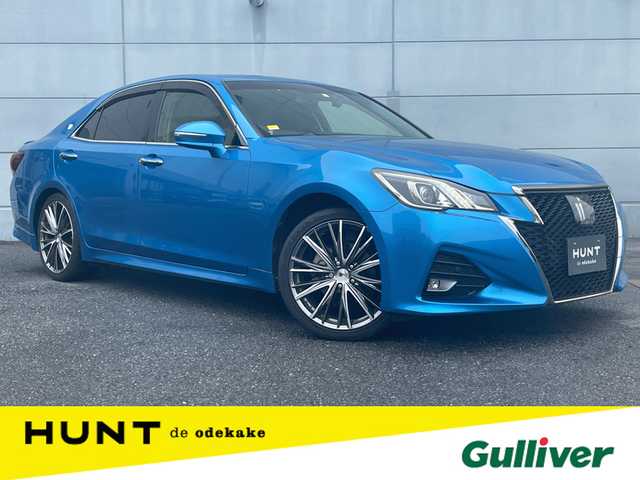 トヨタ クラウン アスリート S-T 千葉県 2016(平28)年 4.7万km ピュアブルーM ジャパンカラーセレクションＰＫＧ/衝突軽減ブレーキ/純正８型SDナビ/バックカメラ/ＥＴＣ/Ｂｌｕｅｔｏｏｔｈ/パワーシート/コーナーセンサー/ＬＥＤヘッドライト/オートライト/パドルシフト