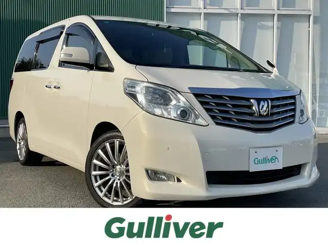 トヨタ アルファード 240X 福岡県 2008(平20)年 8.5万km ゴールドパールクリスタルシャイン 横滑り防止/片側電動スライドドア/カーテンエアバッグ/オートライト/パーキングアシスト/SDナビ(バックカメラ、ワンセグTV、AUX、CD)/ビルトインETC/社外アルミホイール(LEONIS)