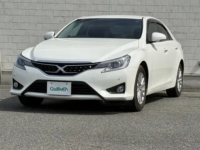 トヨタ マークＸ 250G 山口県 2014(平26)年 1.3万km ホワイトパールクリスタルシャイン ワンオーナー/SDナビ フルセグTV CD DVD BT/バックカメラ/ビルトインETC/スマートキー 2個/コーナーセンサー/HIDオートヘッドライト/フォグライト/パワーシート/アルミホイール/革巻きステアリング/ステアリングリモコン/横滑り防止/W サイド カーテン ニー エアバッグ/保証書 取説/禁煙車
