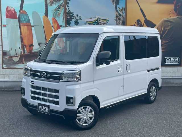 ダイハツ アトレー バン RS 宮崎県 2025(令7)年 0.1千km シャイニングホワイトパール 届出済未使用車　/両側パワースライド　/USB充電ポート　/クルコン　/アイストップ　/ブレーキサポート/コーナーセンサー　/LEDライト　/フォグランプ　/純正フロアマット　/プッシュボタン　