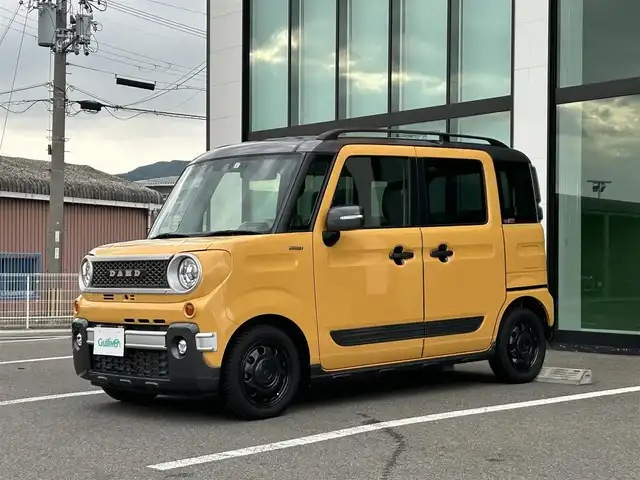 スズキ スペーシア ギア HYBRID XZターボ 和歌山県 2021(令3)年 5万km アクティブイエロー/ガンメタリック2トーン 社外ナビ8インチ（ＭＤＶ－Ｓ８０９Ｌ）/フルセグＴＶ/（BT/CD/DVD/USB)/バックカメラ/衝突被害軽減ブレーキ/横滑り防止/レーンキープアシスト/オートライト/レーダークルーズコントロール/後方コーナーセンサー/両側パワースライド/前後ドラレコ/ビルトインETC/パドルシフト/前席シートヒーター/ステアリングリモコン/LEDヘッドライト/フォグランプ/純正フロアマット/プッシュスタート