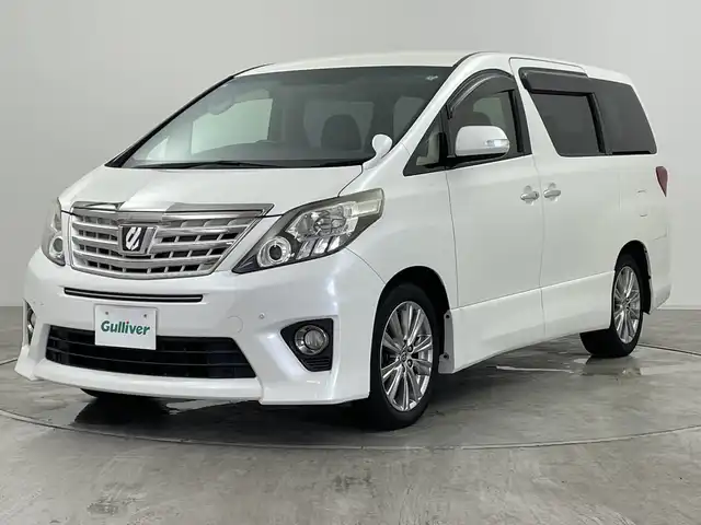 トヨタ アルファード 240S タイプゴールド 群馬県 2013(平25)年 9.2万km ホワイトパールクリスタルシャイン 純正８型ナビ　純正９後席モニター　フルセグＴＶ　バックカメラ　両側電動スライドドア　クルーズコントロール　ＡＶ１００Ｖ充電　ＨＩＤヘッドライト　ＥＴＣ　ハーフレザーシート　スマートキー　禁煙車