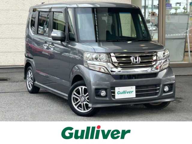 ホンダ Ｎ ＢＯＸ カスタム G Lパッケージ 兵庫県 2015(平27)年 6.1万km ポリッシュドメタルメタリック 純正ナビ(VXM-155VSi)/(CD/DVD/BT/SD)/ETC/バックカメラ/片側パワースライドドア/前方ドライブレコーダー/オートライト/HIDヘッドライト/フォグランプ/ステアリングリモコン/スマートキー/スペアキー/電動格納ミラー/オートリトラミラー/純正ドアバイザー/純正フロアマット/純正アルミ１４インチ