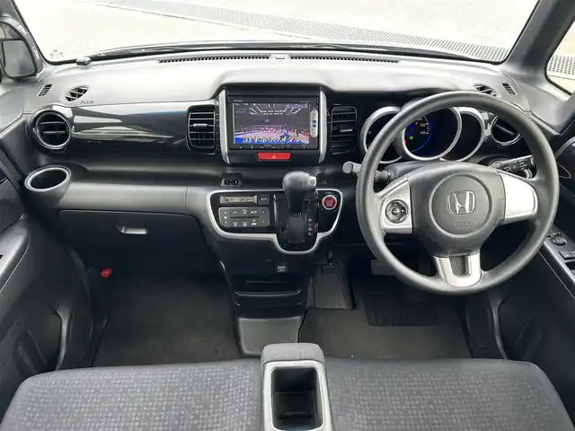 ホンダ Ｎ ＢＯＸ カスタム G Lパッケージ 愛媛県 2015(平27)年 6.1万km ポリッシュドメタルメタリック 純正7型ナビ(AM/FM/CD/DVD/BTワンセグTV)/左側電動スライド/ドライブレコーダー/バックカメラ/純正フロアマット/ステアリングリモコン/電格ミラー/純正ドアバイザー/シガーソケット/ISOFIX/フォグランプ/オートライト/ETC/現状サマー(純正AW)(155/65/R14)/TOYO SD-K7